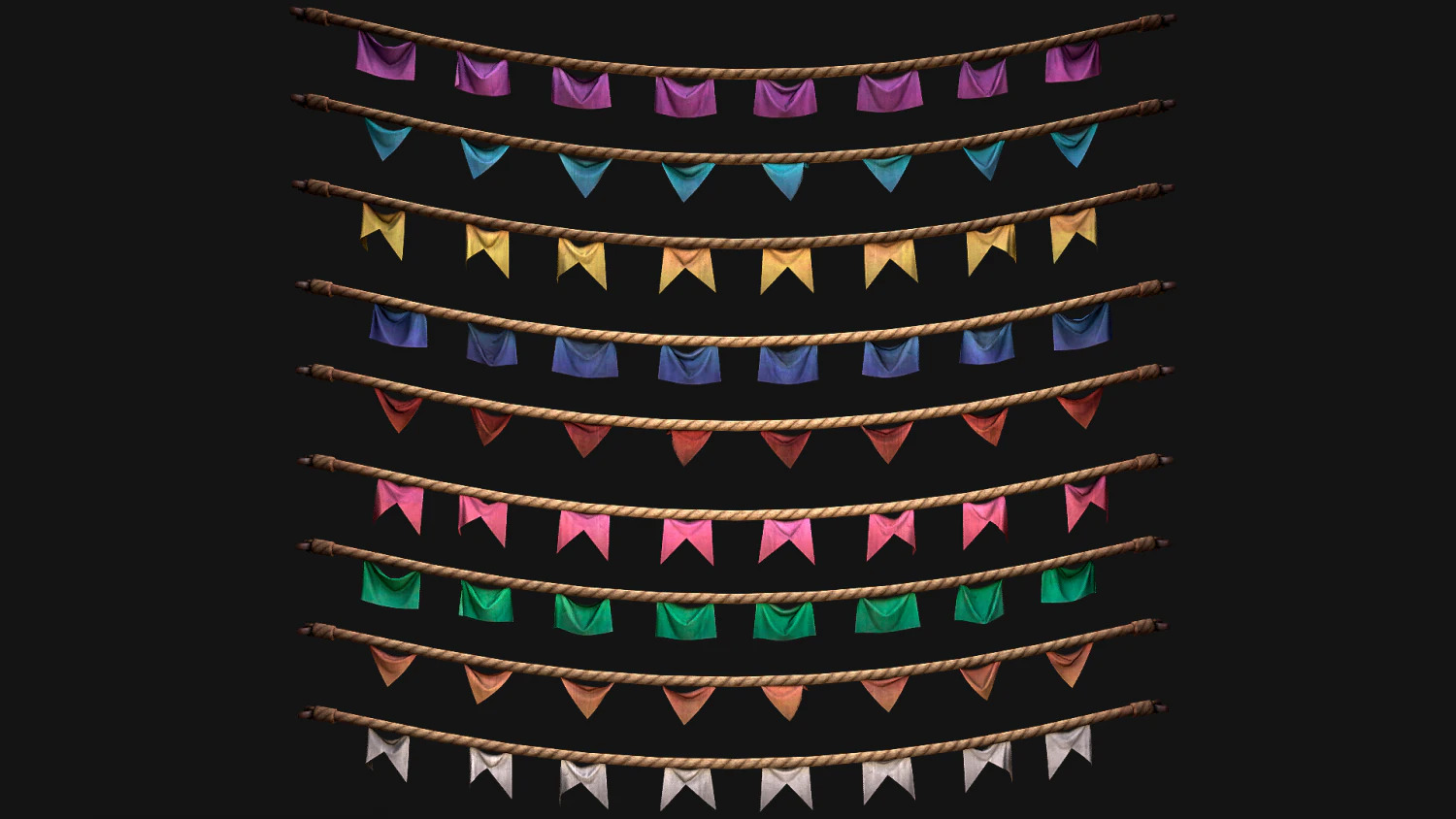 Bandeira Medieval para a Feira Modelo 3D .c4d .max .obj .3ds .fbx .stl .blend 