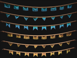 Medieval Flag for the Fair Model 3D