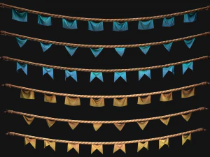 Bandeira Medieval para a Feira Modelo 3D