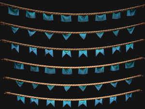 Bandeira Medieval para a Feira Modelo 3D