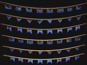 Bandeira Medieval para a Feira Modelo 3D