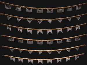 Bandeira Medieval para a Feira Modelo 3D