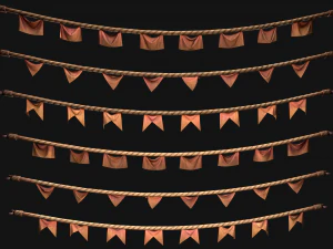 Bandeira Medieval para a Feira Modelo 3D