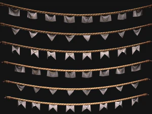 Bandeira Medieval para a Feira Modelo 3D