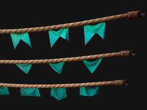 Bandeira Medieval para a Feira Modelo 3D