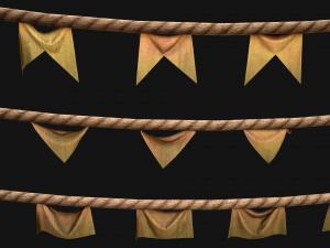 Medieval Flag for the Fair Model 3D