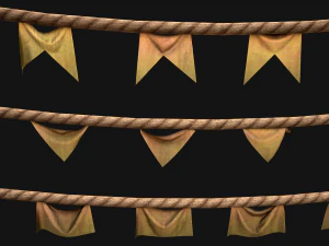 Bandeira Medieval para a Feira Modelo 3D