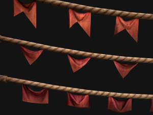 Medieval Flag for the Fair Model 3D