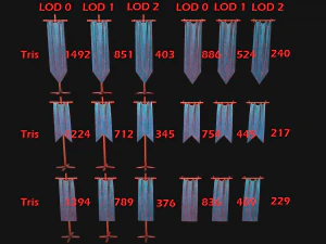 Medieval Flags Pack 3D Model