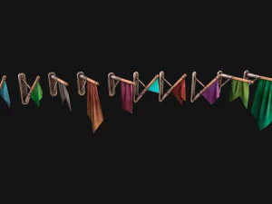 Medieval Flags Pack 3D Model