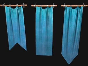 Medieval Flags Pack 3D Model