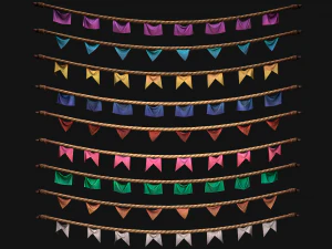 Medieval Flags Pack 3D Model