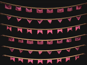 Medieval Flags Pack 3D Model