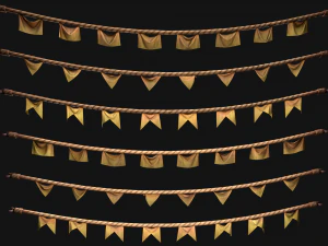 Medieval Flags Pack 3D Model