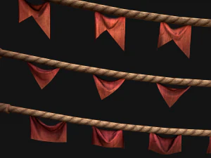 Medieval Flags Pack 3D Model