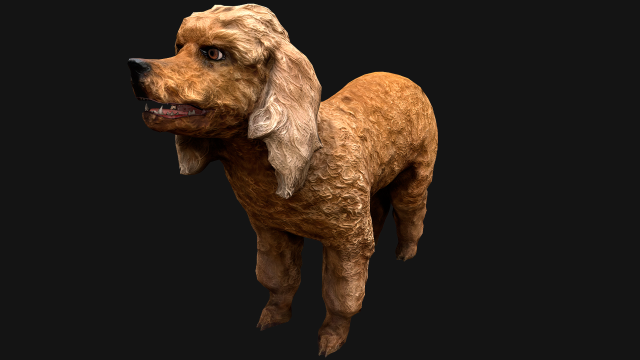 Dog Cockapoo Cocker Spaniel Mix Poodle Modelo 3D .c4d .max .obj .3ds .fbx .stl .blend 