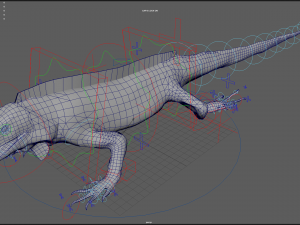 Iguana Reptile Animated 3D Модель