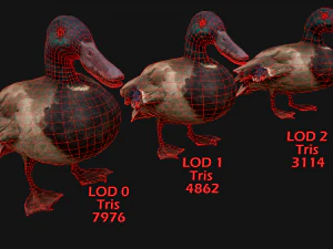 Swan and Ducks Birds Pack 3D Model
