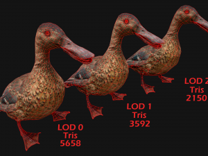 Bird Set Swan Heron Ducks Pheasant Modelo 3D