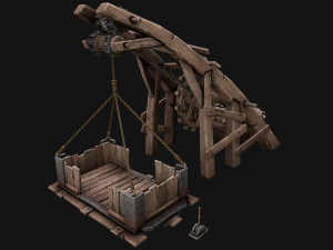 Medieval Lift Elevator 3D Model