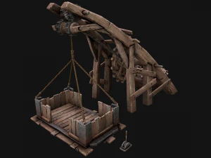 Medieval Lift Elevator 3D Model