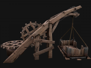 Medieval Lift Elevator 3D Model
