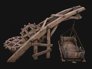 Medieval Lift Elevator 3D Model