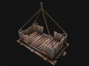 Medieval Lift Elevator 3D Model