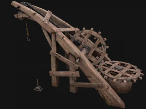 Medieval Crane 3D Model
