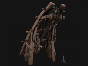 Medieval Crane 3D Model