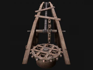 Medieval Crane 3D Model