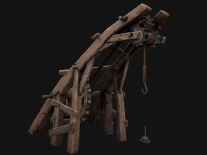 Steampunk Crane Lift 3D 模型