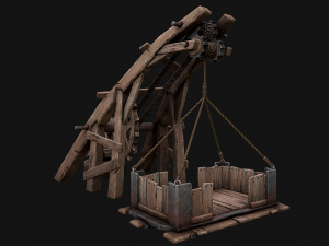 Steampunk Crane Lift 3D 模型