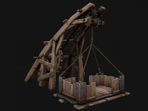 Steampunk Crane Lift 3D Model