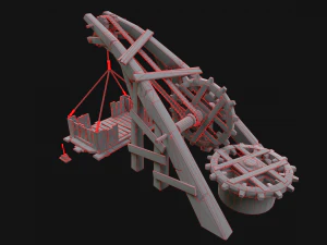 Steampunk Crane Lift 3D Model