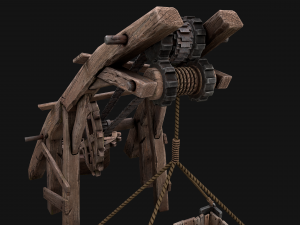 Steampunk Crane Lift 3D 模型