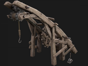 Steampunk Crane Lift 3D 模型