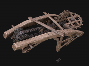 Steampunk Crane Lift 3D 模型