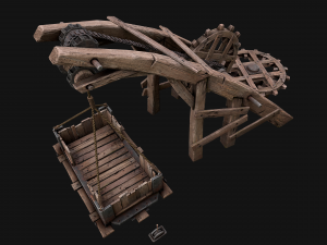 Steampunk Crane Lift 3D 模型