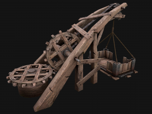 Steampunk Crane Lift 3D 模型