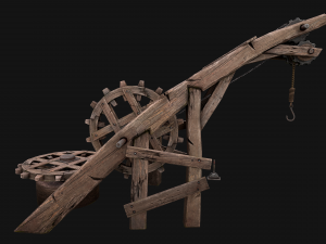 Steampunk Crane Lift 3D 模型