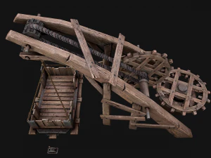 Steampunk Crane Lift 3D Model