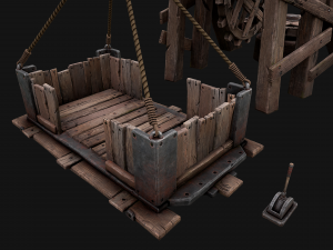 Steampunk Crane Lift 3D 模型