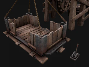 Steampunk Crane Lift 3D Model