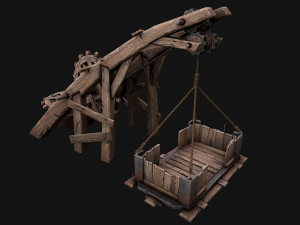 Steampunk Crane Lift 3D 模型