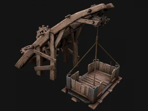 Steampunk Crane Lift 3D Model