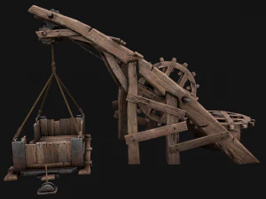 Steampunk Crane Lift 3D Model