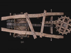 Steampunk Crane Lift 3D 模型