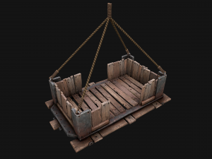 Steampunk Crane Lift 3D 模型