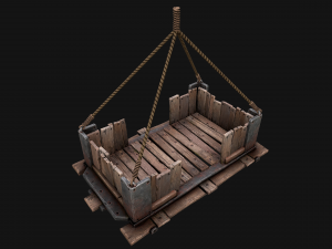 Steampunk Crane Lift 3D 模型